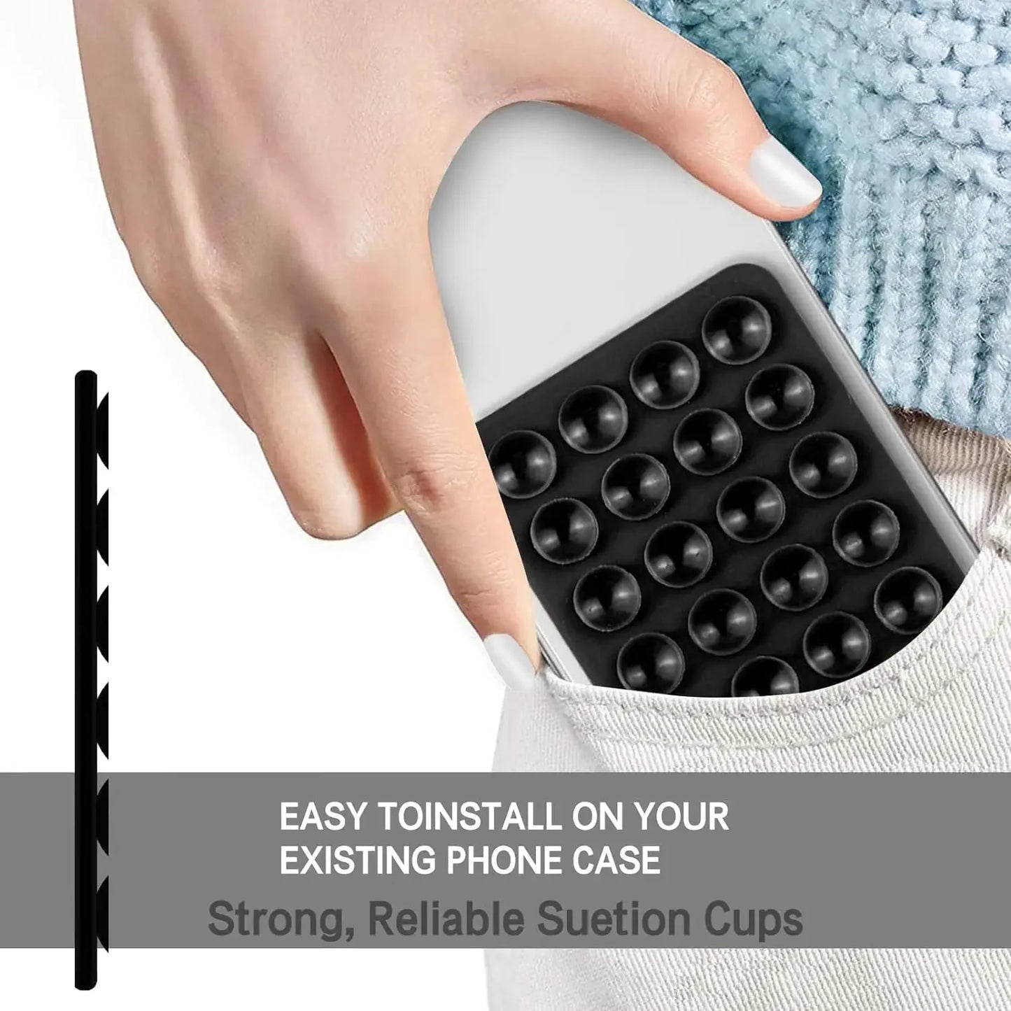 Back Sticker Suction Cup Mobile Phone Holder Silicone Cup Mat Smartphone Wall Stand for Glass Ceramic Tiles Smooth Walls