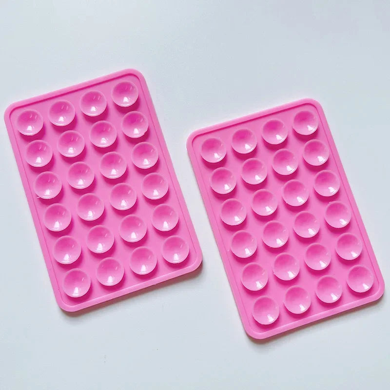 Back Sticker Suction Cup Mobile Phone Holder Silicone Cup Mat Smartphone Wall Stand for Glass Ceramic Tiles Smooth Walls