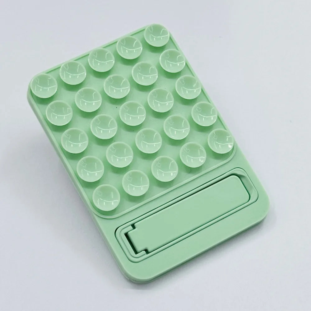 Silicone Suction Phone Holder Mat Multifunctional Suction Cup Wall Stand Metal Anti-Slip Hands-Free Case Mount Back Sticker