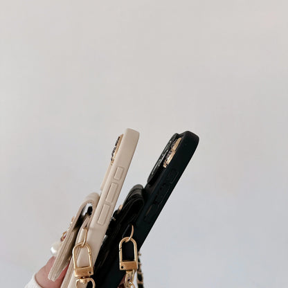 Pearl Bow Crossbody Case