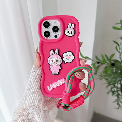 Labubu Cartoon Wrist Strap Case