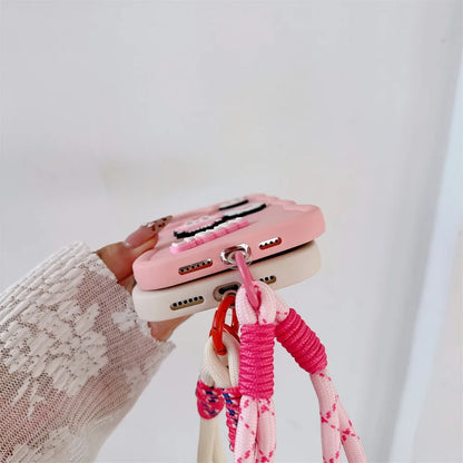 Labubu Cartoon Wrist Strap Case