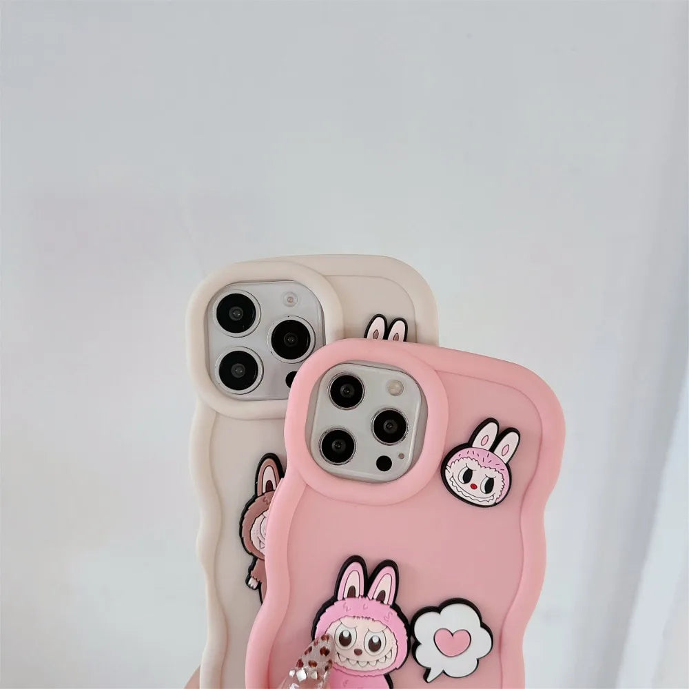 Labubu Cartoon Wrist Strap Case
