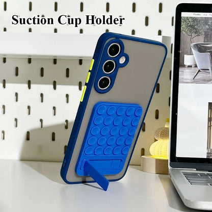 Silicone Suction Phone Holder Mat Multifunctional Suction Cup Wall Stand Metal Anti-Slip Hands-Free Case Mount Back Sticker