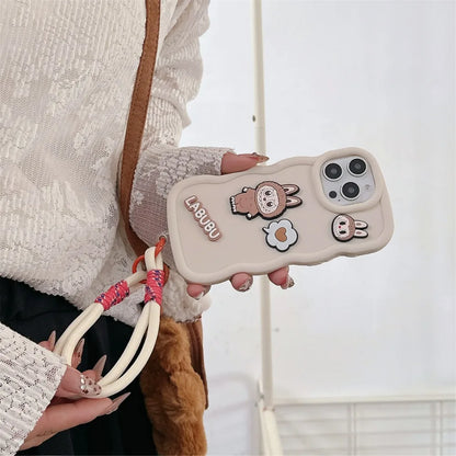 Labubu Cartoon Wrist Strap Case