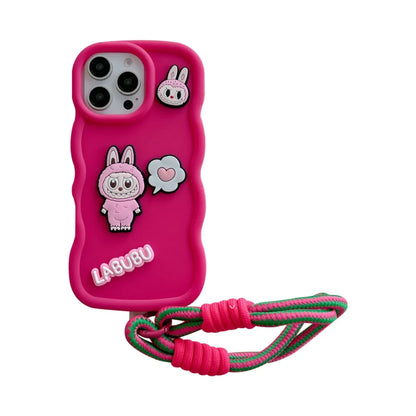 Labubu Cartoon Wrist Strap Case