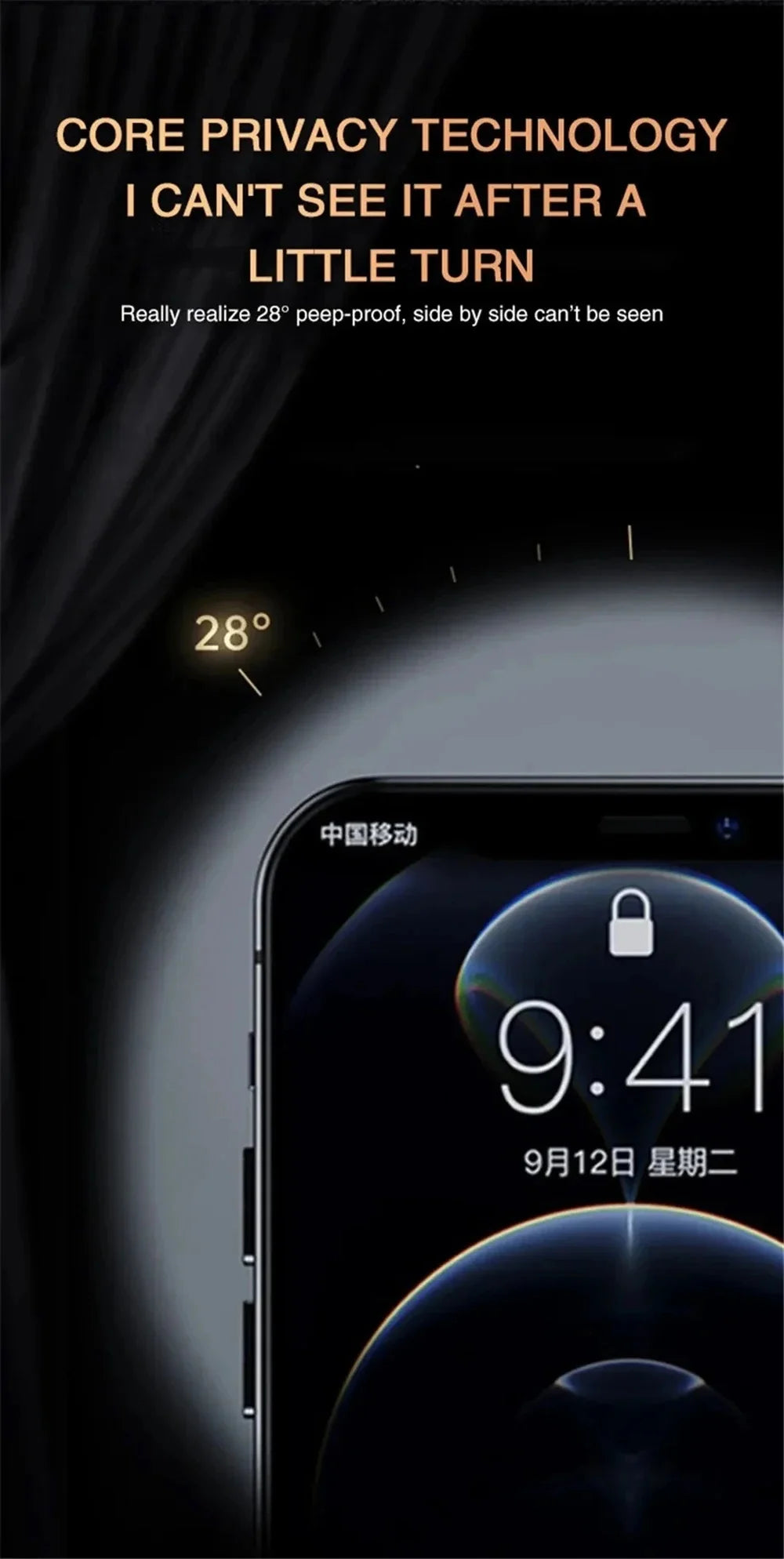 Privacy Screen Protector For iPhone 17 Pro Max Anti-Spy Glass For iPhone 16 15 14 13 12 11 Pro Max Privacy Film iPhone 17 Pro