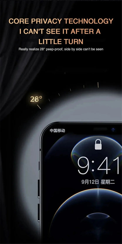 Privacy Screen Protector For iPhone 17 Pro Max Anti-Spy Glass For iPhone 16 15 14 13 12 11 Pro Max Privacy Film iPhone 17 Pro