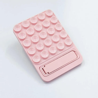Silicone Suction Phone Holder Mat Multifunctional Suction Cup Wall Stand Metal Anti-Slip Hands-Free Case Mount Back Sticker
