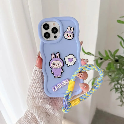 Labubu Cartoon Wrist Strap Case