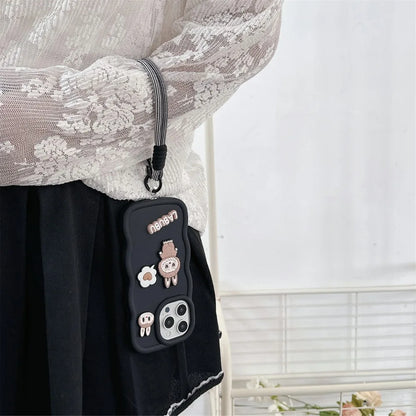 Labubu Cartoon Wrist Strap Case