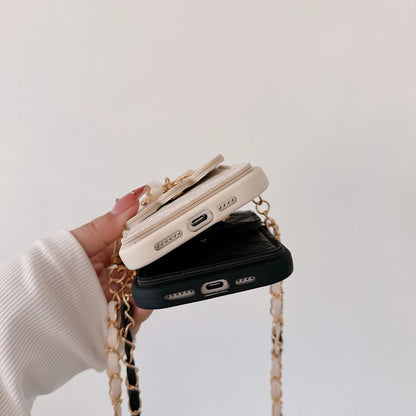 Pearl Bow Crossbody Case