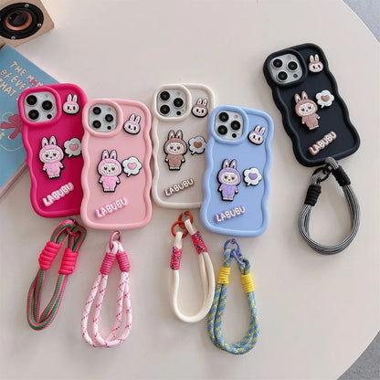 Labubu Cartoon Wrist Strap Case