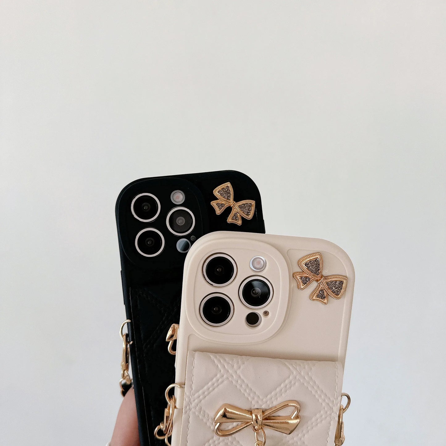 Pearl Bow Crossbody Case