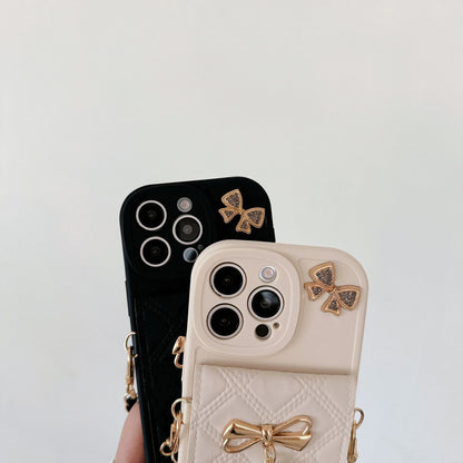 Pearl Bow Crossbody Case