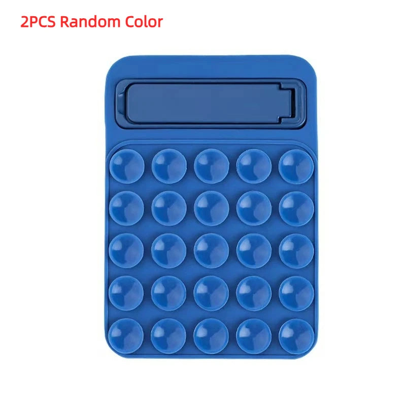 Silicone Suction Phone Holder Mat Multifunctional Suction Cup Wall Stand Metal Anti-Slip Hands-Free Case Mount Back Sticker