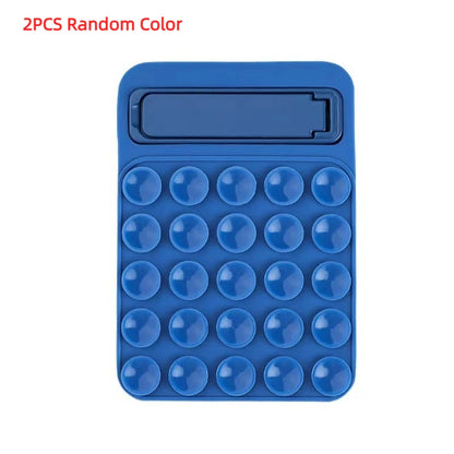 Silicone Suction Phone Holder Mat Multifunctional Suction Cup Wall Stand Metal Anti-Slip Hands-Free Case Mount Back Sticker