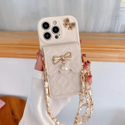 Pearl Bow Crossbody Case