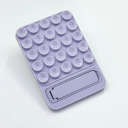Silicone Suction Phone Holder Mat Multifunctional Suction Cup Wall Stand Metal Anti-Slip Hands-Free Case Mount Back Sticker